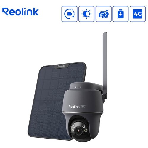 Reolink IP Kamera GO serija G440 Grey 4K, Baterijska, 4G LTE, Pan&Tilt, Priložen Solarni panel... Cijene