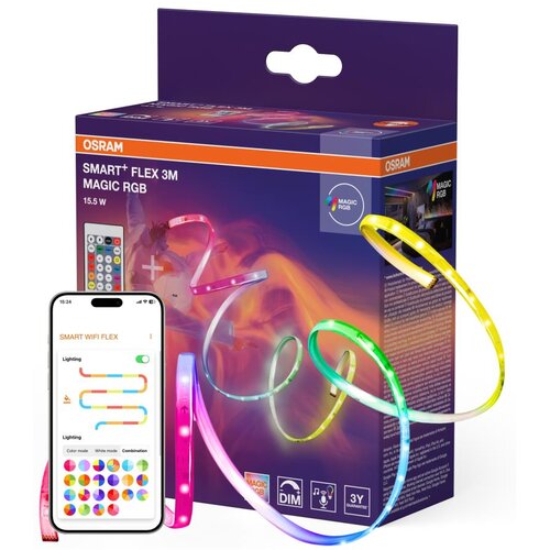 Osram LED RGB prigu&amp;scaron;iva traka SMART+ MAGIC FLEX 3m LED/15,5W/230V Wi-Fi Slike