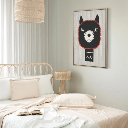  Slika - Decorative Alpaca (1 Part) Vertical 60x90 U prirodnom drvenom okviru Slike