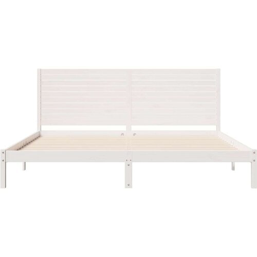 VidaXL Dugi okvir kreveta bez madraca bijeli 180 x 210 cm masivno drvo Slike