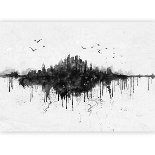  Foto tapeta - Big city - abstract city skyline in black watercolour style 250x175 Standard Slike