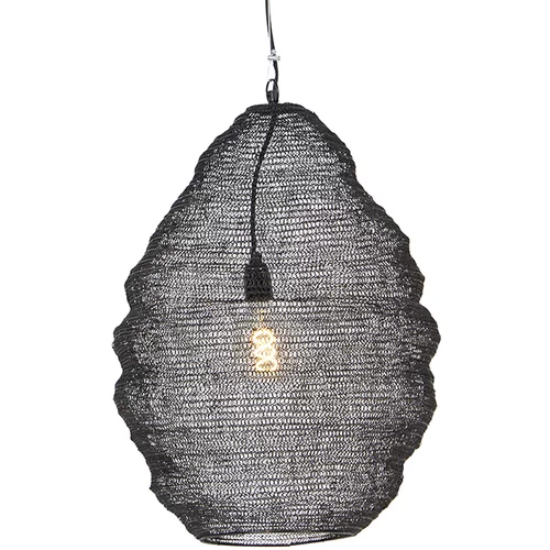 QAZQA Orientalska viseča svetilka črna 45 cm - Nidum