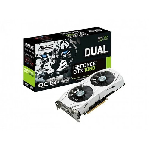 Asus DUAL-GTX1060-6G, GeForce GTX 1060, 6GB/192bit GDDR5, DVI/2xHDMI/2xDP, cooling grafička kartica Slike