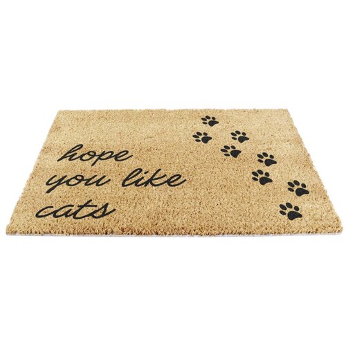 Artsy Doormats Predpražnik iz kokosovih vlaken 60x90 cm Hope You Like Cats &amp;ndash; Slike