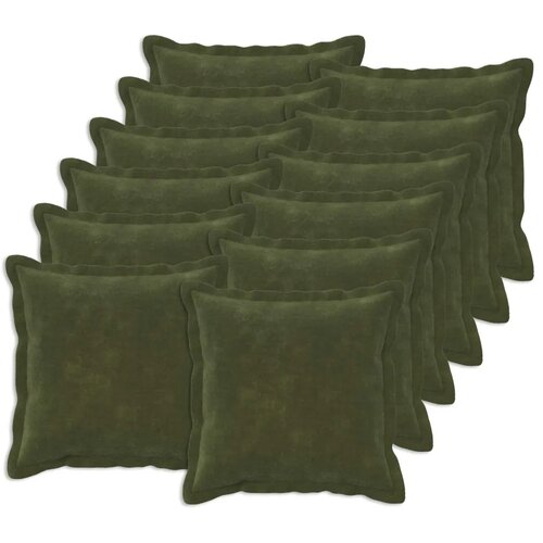  Presvlaka za jastuk 12 kom. HOUTEN Zelena 50 x 50 cm - Dizajn s paspulom Zelena 12 Cene