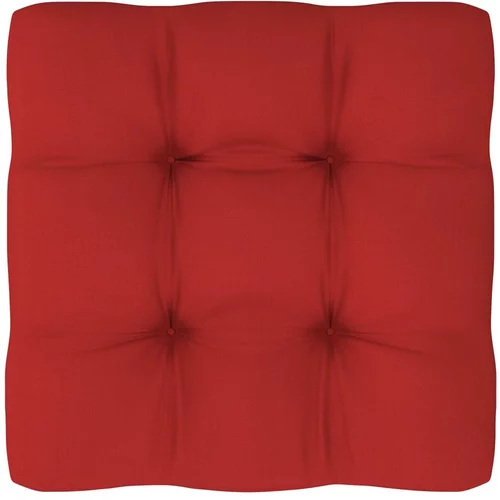 vidaXL jastuk za sofu od paleta crveni 60 x 60 x 10 cm