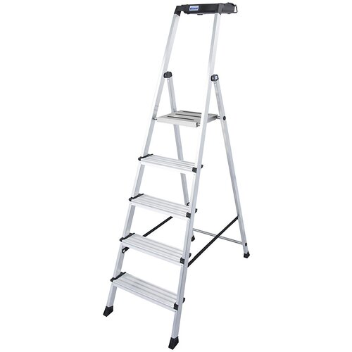 Krause Aluminijasta dvokraka lestev s stopnicami, sistem MultiGrip, 5 stopnic Cene