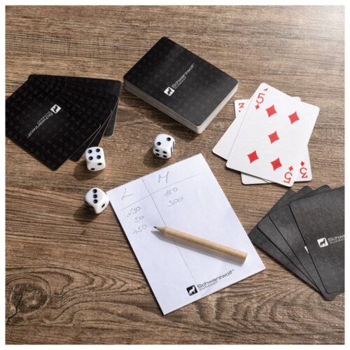  SET KARTE IGRAĆE ZA POKER PLUS KOCKICE ZA JUMB MURRAY SCHWARZWOLF F7003300AJ3 Slike