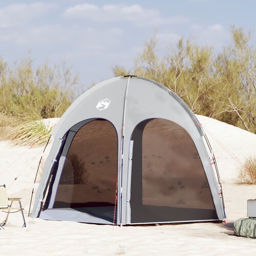 vidaXL bazen šator Sivi, Crni Poliester 366 x 305 x 231 cm Cijene