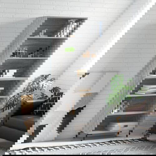 VidaXL Visoka komoda siva sonome 69 5x32 5x180 cm konstruirano drvo Slike