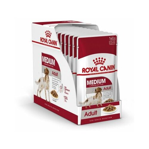 Royal Canin dog adult medium preliv 10x140g Cene