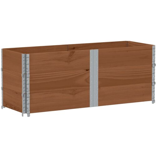  Okviri za palete 3 kom smeđi 150x50 cm od masivne borovine Slike