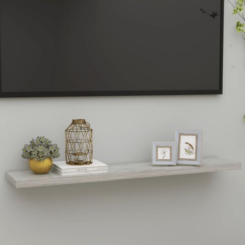 VidaXL Stenska polica betonsko siva 120x23,5x3,8 cm MDF, (20765122) Slike