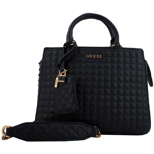 Guess Torbe TIA LUXURY SATCHEL Črna