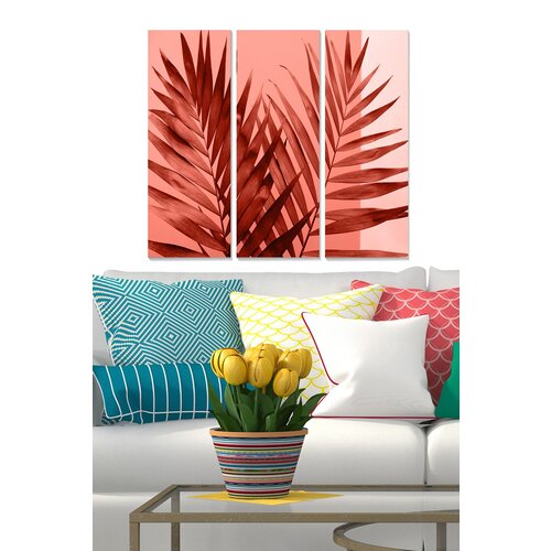 Wallity MDF1266912016 multicolor decorative mdf painting (3 pieces) Cene