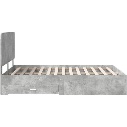  Krevetna konstrukcija s ladicama Betonski sivi 140 x 190 cm Siva 193 x 143 x 100 cm Slike