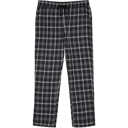 Trendyol Men's Black Plaid Regular Fit Woven Pajama Bottoms. Slike