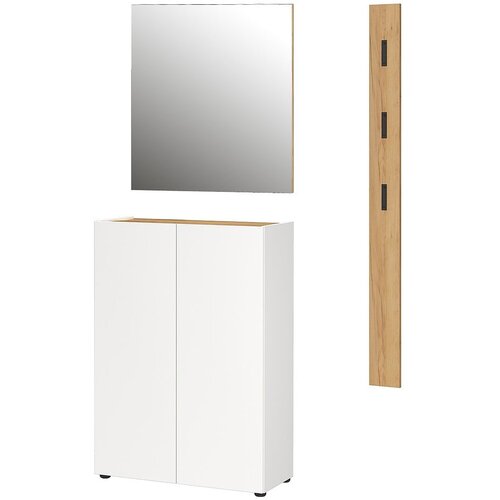Germania Bijeli set za hodnik u dekoru hrasta 104x200x33 cm Alviano – Cijene