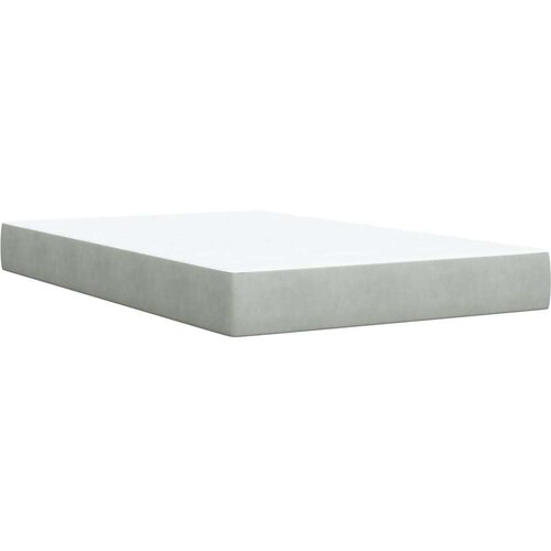 VidaXL Box spring krevet s madracem svjetlosivi 120x200 cm bar&amp;scaron;unasti Slike