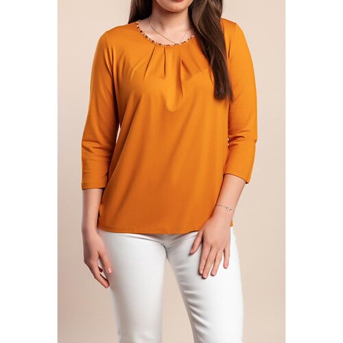 Fenzy Plus Size Majica S 3/4 Rokavi, Oranžna Cene