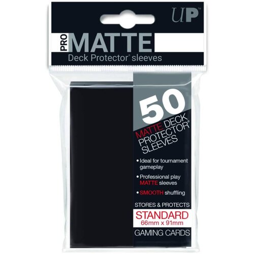 Ultra PRO Pro Matte Desk Protector Sleeves 50 Standard Black Cene