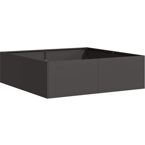 Maison Chic Cvetlični Lonec - Cvetlično korito črn 100x100x30 cm Jeklo, (21790410) Cene