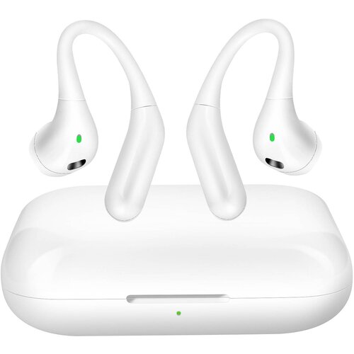 LINQ Naglavna slu&amp;scaron;alka Bluetooth s kljuko za uho in mikrofonom, Bela, (5000073573) Slike