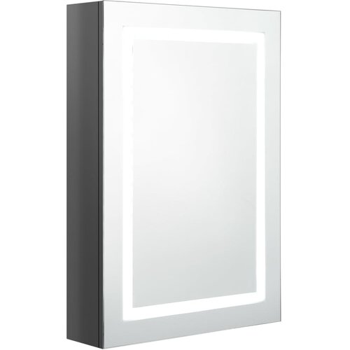 Maison Chic LED Kopalniška omarica - Kopalniški kabinet z ogledalom sijoče siva 50x13x70 cm, (21794429) Cene