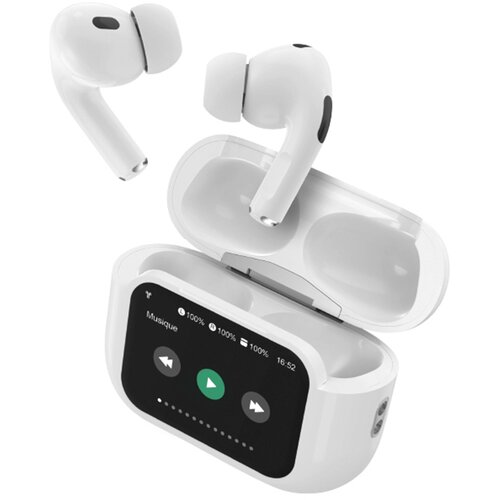 Oem FORCE PLAY, Slu&scaron;alke Bluetooth 5.3 s polnilno &scaron;katlico z 1,65-palčnim zaslonom na dotik, Bela, (5000299402) Cene