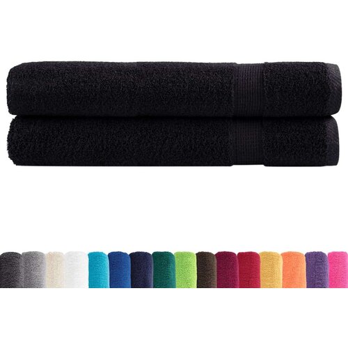 VidaXL Ručnici 2 kom crni 100 x 200 cm 600 gsm od 100 % pamuka Slike