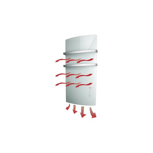  Radialight kopalni&amp;scaron;ki panelni stenski radiator deva, 1500 w (belo steklo) Slike