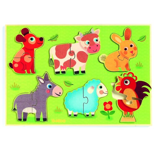 Djeco baby drvena puzzle s kućnim ljubimcima Cijene
