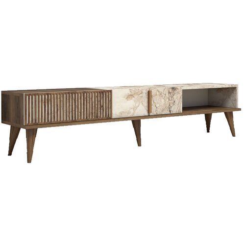 Kalune Design TV komoda u mramornom dekoru u prirodnoj boji 180x40 cm Milan &amp;ndash; Slike