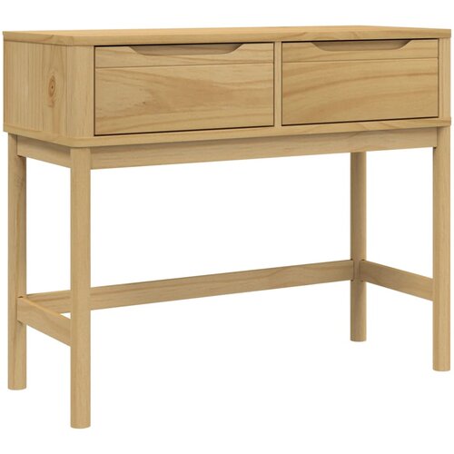 Maison Chic konzolna miza - miza ob steni FLORO vo&amp;scaron;čeno rjava 89,5x36,5x73 cm borovina, (21786104) Slike