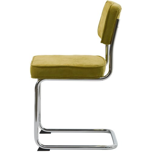 Unique Furniture Zelen jedilni stol iz rebrastega žameta Rupert &amp;ndash; Slike