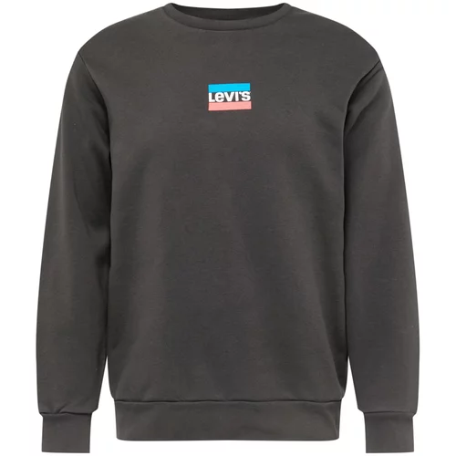 Levi's Sweater majica 'STANDARD GRAPHIC CREW MULTI-COLOR' azur / crvena / crna / bijela