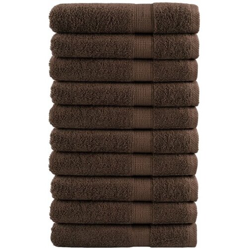 vidaXL Premium brisače 10 kosov rjava 100x200 cm 600 g/m2 100 % bombaž Cene