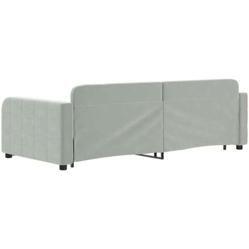 VidaXL Dnevni krevet na razvlačenje svjetlosivi 90 x 200 cm bar&amp;scaron;unasti Slike