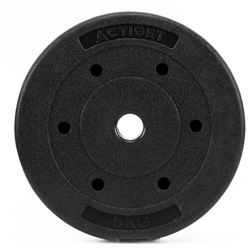 Springos Bitumenska utež 5 kg, kompozitni disk za halter z luknjo premera 29 mm, disk za ročke., (5000218274) Slike