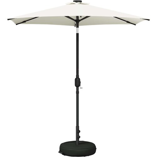vidaXL Suncobran za vrt s LED svjetlima i postoljem 230 x 230 cm - Krem 2 3 x 2 3 m Cene