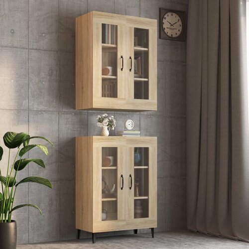vidaXL Viseča stenska omarica sonoma hrast 69,5x34x90 cm Cene
