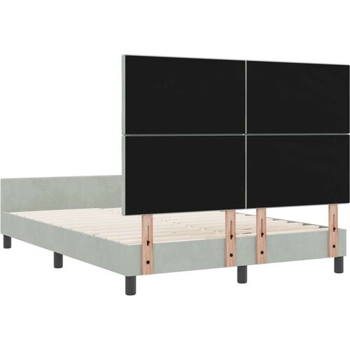 VidaXL krevet okvir svjetlosiva 140x190 cm bar&amp;scaron;un Slike
