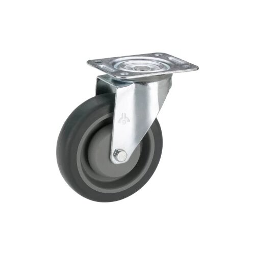 DÖRNER&HELMER 715465F Transportni uređaj okretni kotač 80x32mm Kula, termopl. Gumeni kotač siva, FAD, ploča 105x85mm, Cijene