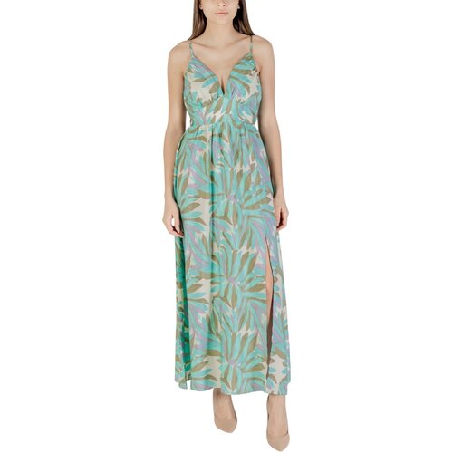 Only Dolge obleke Onlayo S/L Back Bow Long Ptm 15349299 Zelena Cene