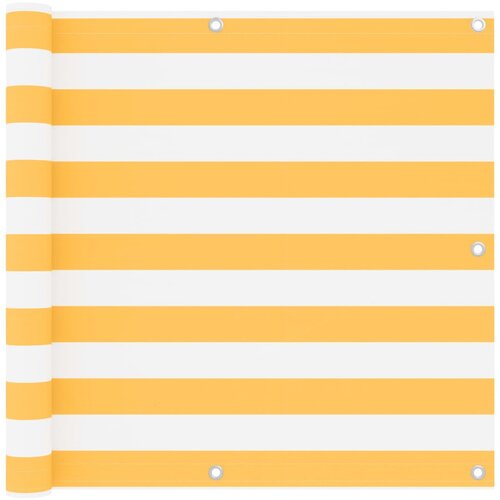 vidaXL balkonski zastor bijelo-žuti 90 x 300 cm od tkanine Oxford Cijene