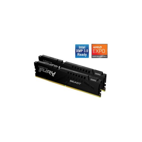 Kingston 32GB 5600MHz DDR5Fury Beast (2&amp;times;16), CL36, EXPO Slike