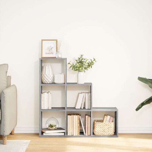 VidaXL Pregrada / regal za knjige 3 razina sonoma 99x29x99 cm drveni Slike