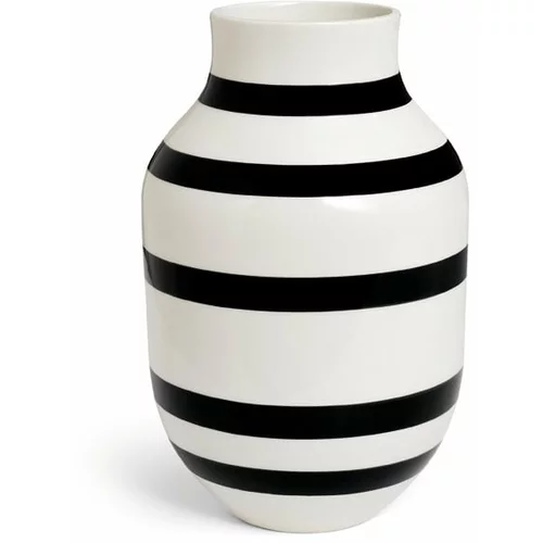 Kähler Design crno-bijela vaza od kamenine Omaggio, visina 30,5 cm