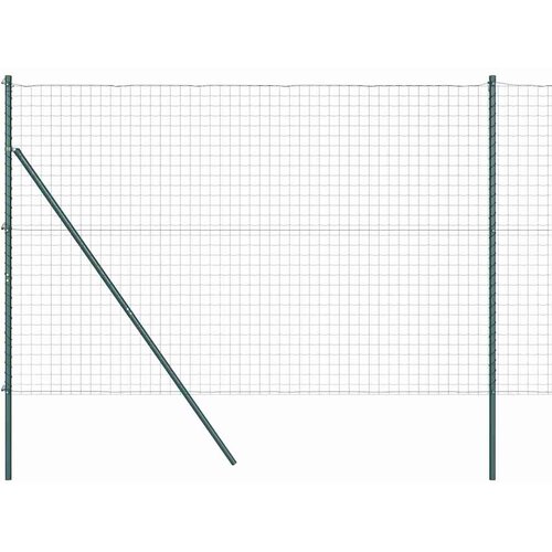  Ograda s postovima Zelena 1,6 x 10 m Čelik i PVC Slike