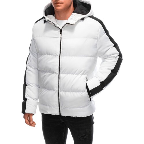 Edoti Men's quilted winter jacket - white Cijene